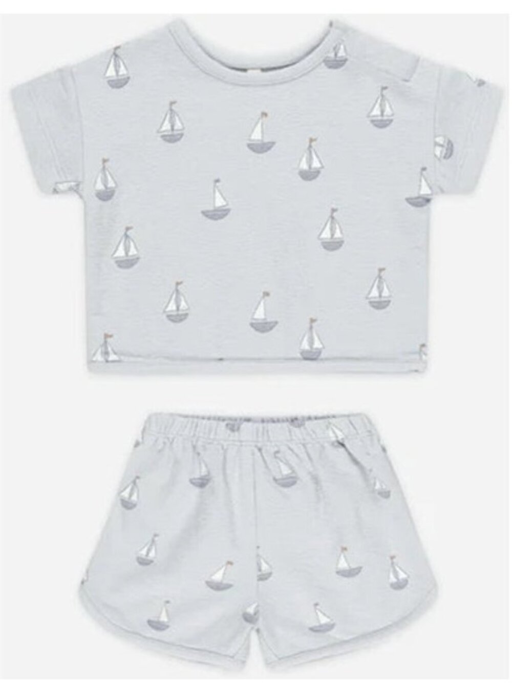QUINCY MAE NWT 2-3y Sailboats 2pc Short Set Blue